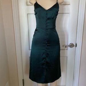 NWT - A&F Dark Green Midi Dress - Size XS Tall